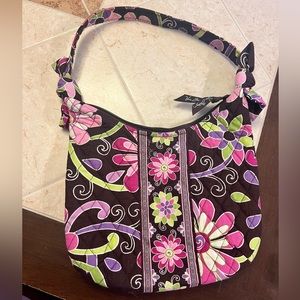 Vera Bradley Purple Punch Brown Hobo Shoulder Bag